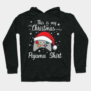 This Is My Christmas Pajama Santa Hat Gamer Video Games Hoodie